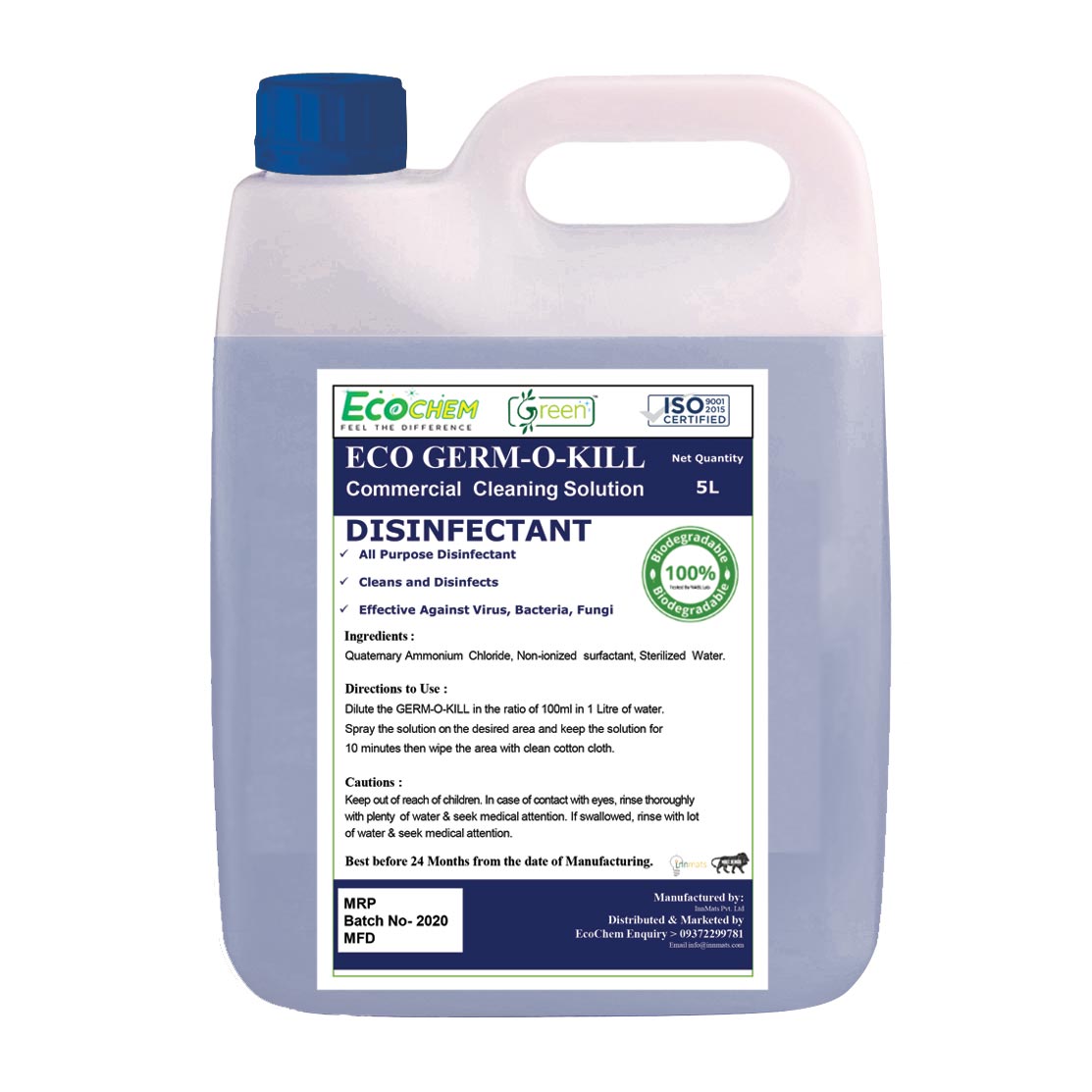 Best Multipurpose Disinfection & Sanitization EcoGermOKill Ecochem